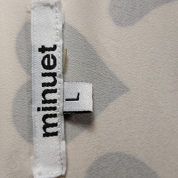 ModCloth Minuet Black & Antique White Heart Print Mesh Yoke Organza Dress Size L - Picture 6 of 9